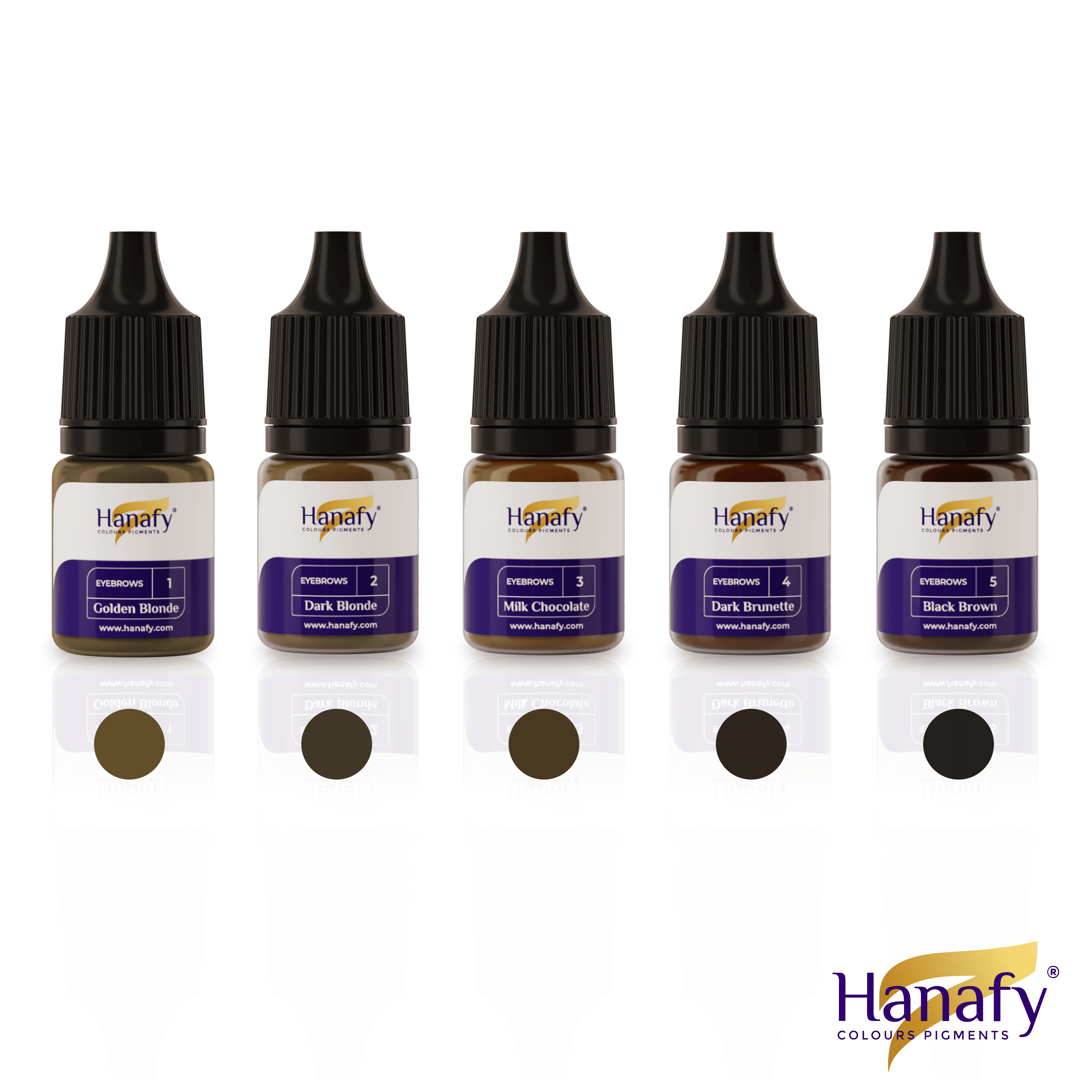 Brow Pigments | Hanafy - 5ml Mini Set ID Liner Pro PMU USA Brow Pigments | Hanafy - 5ml Mini Set ID Liner Pro PMU USA