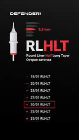 DEFENDERR PMU Cartridge | 30/01/RLHLT (Round Liner Half Long Taper)