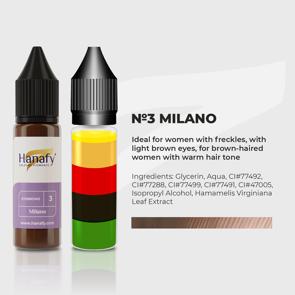 Brow Pigments | Hanafy Mineral Line - Milano No.3